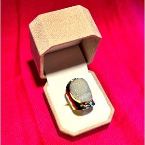 Adjustable Geode Ring